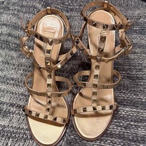 Valentino Garavani Gold Studded Sandals